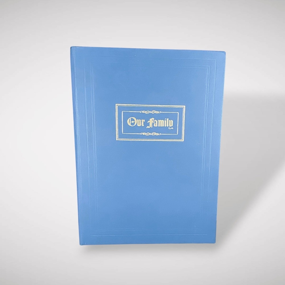 1940 OUR Family Record Book Art Deco Genealogy Birth Marriage Ledger Unused NICE